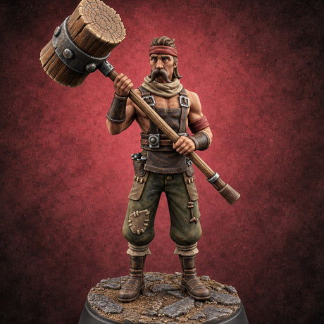 Permits Pending, Work Begins Construction Crew Worker E — painted concept preview (miniature supplied unpainted)