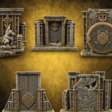 Doors Sealed, Pillars Still Praying Ornate Temple Gate Ruins — painted concept preview (terrain supplied unpainted)