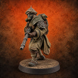 No Breath Breaks Formation Human Gas-Masked Soldier D — painted concept preview (miniature supplied unpainted)