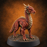 Just Hatched, Already Hunting Dragon Wyrmling D — painted concept preview (miniature supplied unpainted)