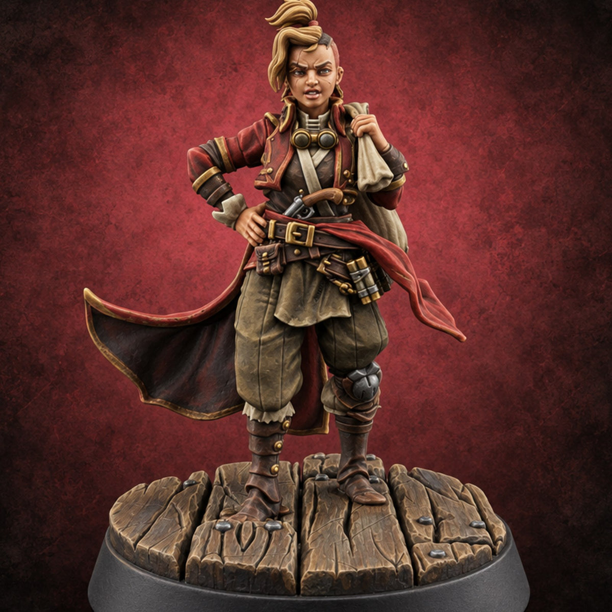 Grin and Barrel It Human Gunpowder Merchant B — painted concept preview (miniature supplied unpainted)
