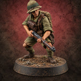 On Jungle Patrol Human Rifleman J — painted concept preview (miniature supplied unpainted)