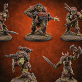 Loud Before They Arrive Orc Heavy Warriors — painted concept preview (miniature supplied unpainted)