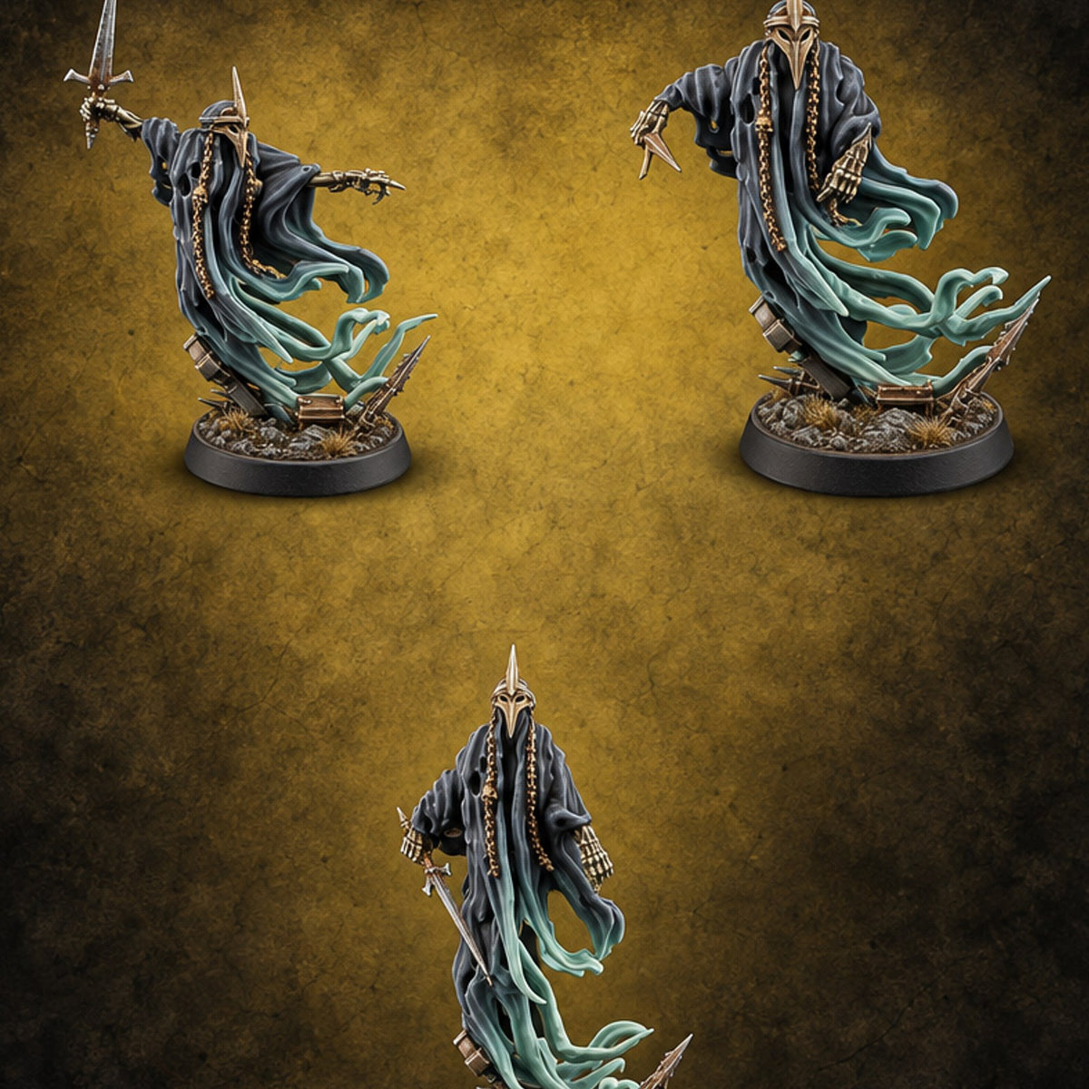 Sentenced to Drift Wraith Spirits — painted concept preview (miniature supplied unpainted)