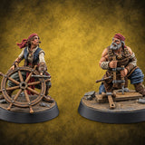 Hull Cut to Order Human Boat Builders — painted concept preview (miniature supplied unpainted)