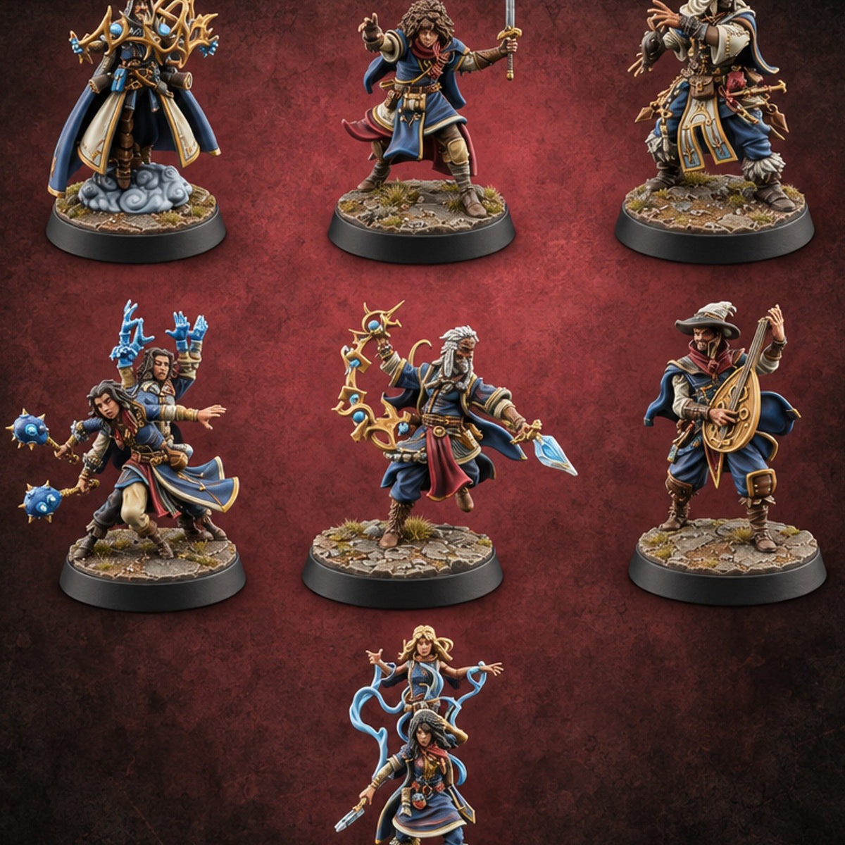 Schools of Thought, Zero Faculty Meetings Human Mages — painted concept preview (miniature supplied unpainted)