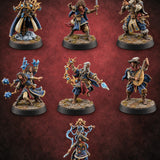 Schools of Thought, Zero Faculty Meetings Human Mages — painted concept preview (miniature supplied unpainted)