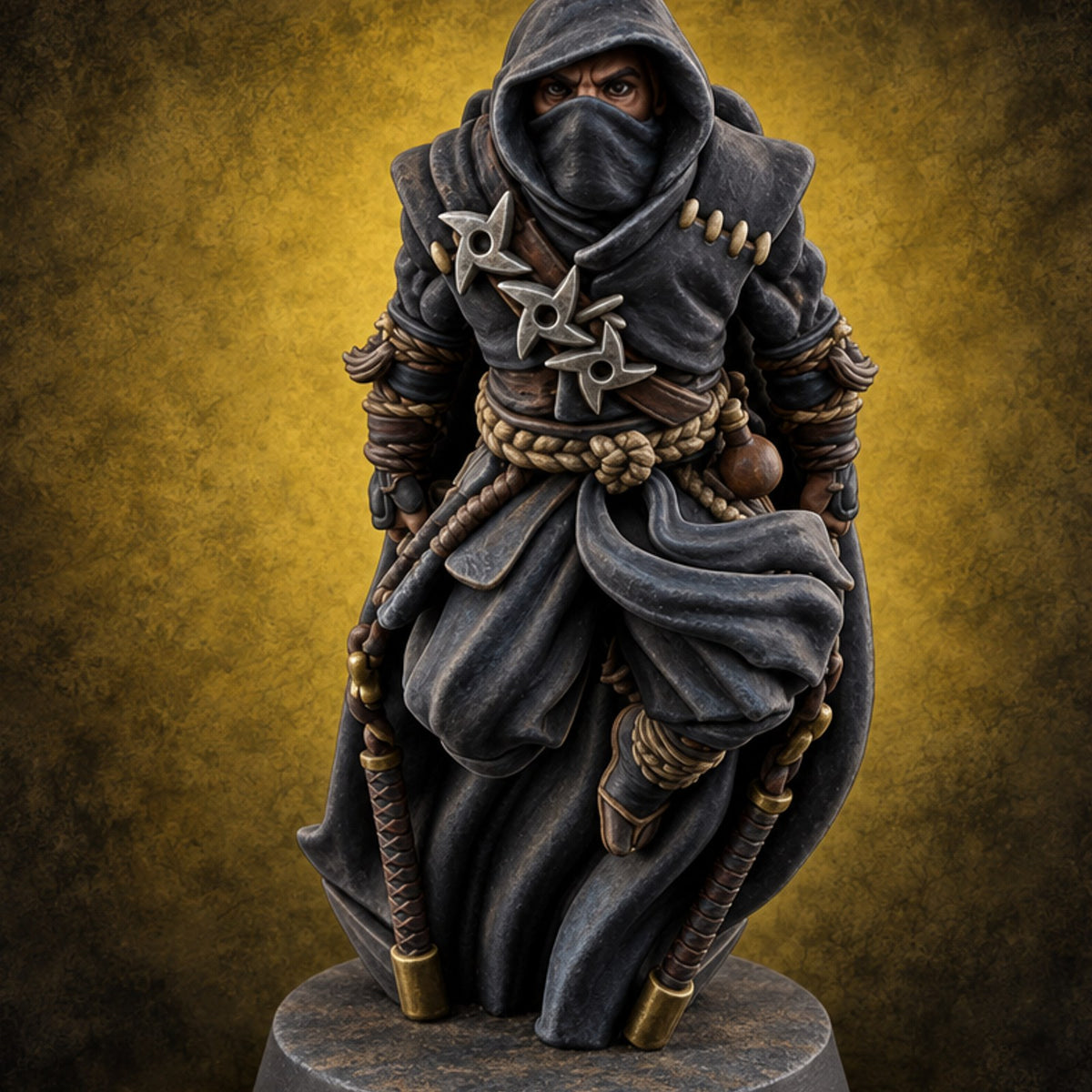Shadows Don't Leave Footprints Human Ninja Rogue A — painted concept preview (miniature supplied unpainted)