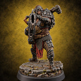 Sermons in Spikes Human Spiked Armoured Warrior H — painted concept preview (miniature supplied unpainted)