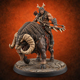 Thundering Into Battle Beastman Gorthek Rider C — painted concept preview (miniature supplied unpainted)