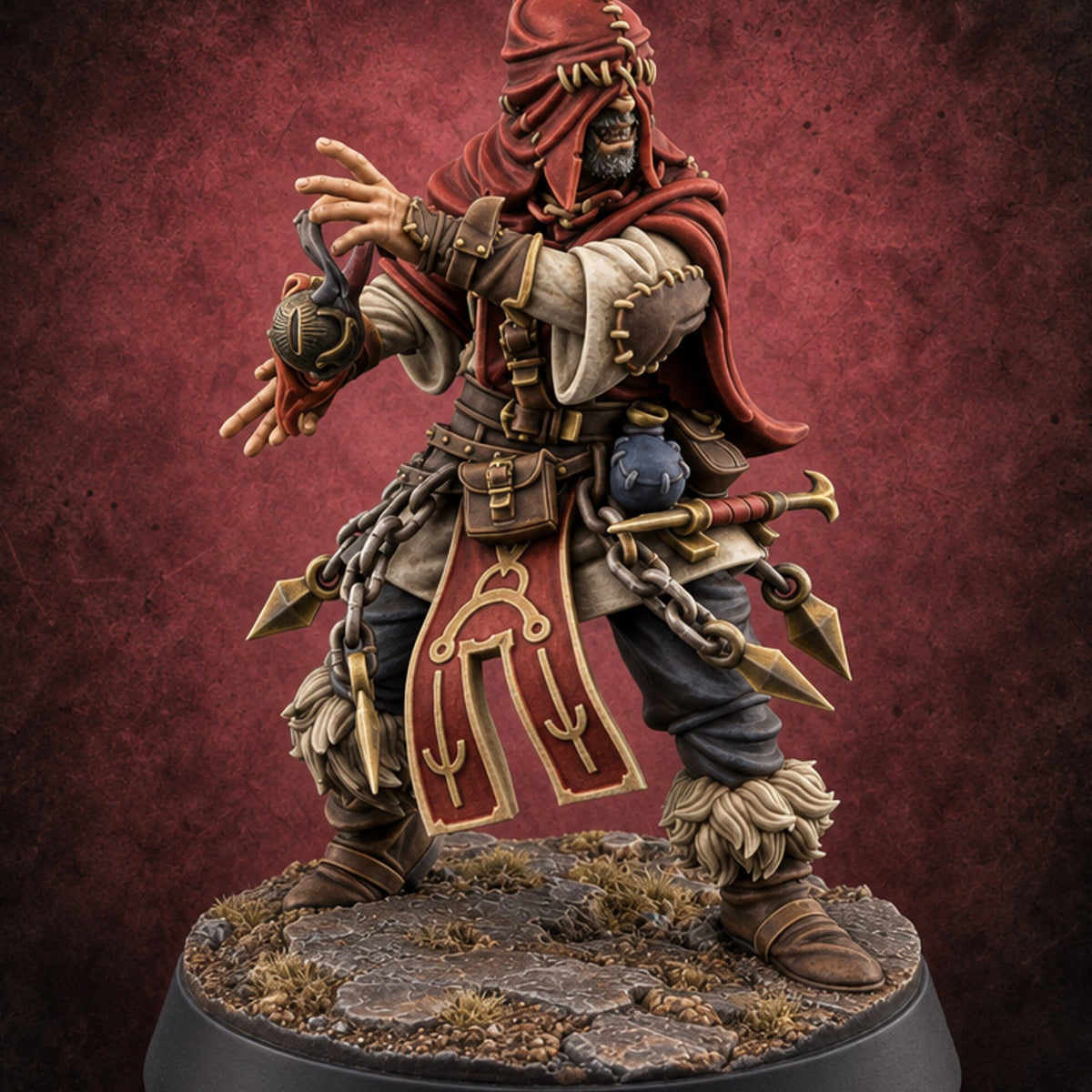 Schools of Thought, Zero Faculty Meetings Human Mage C — painted concept preview (miniature supplied unpainted)