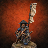 Matchlocks at the Ready Human Ashigaru Musketeer G — painted concept preview (miniature supplied unpainted)