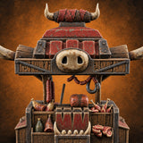 Carcass Hangs, Customers Gather Orc Butcher Market Terrain A — painted concept preview (terrain supplied unpainted)