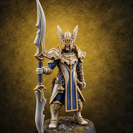 Wings on Every Brow Elf Regal Guard E — painted concept preview (miniature supplied unpainted)