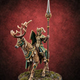 Antlers Lead the Charge Elf Stag Rider A — painted concept preview (miniature supplied unpainted)