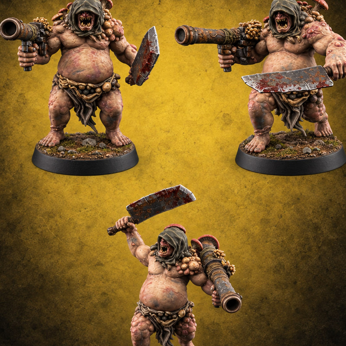 Chop Now, Boom Later Ogre Cleaver Gunners — painted concept preview (miniature supplied unpainted)
