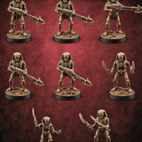 Sandstorm Protocol Warforged Scarab Soldiers — painted concept preview (miniature supplied unpainted)