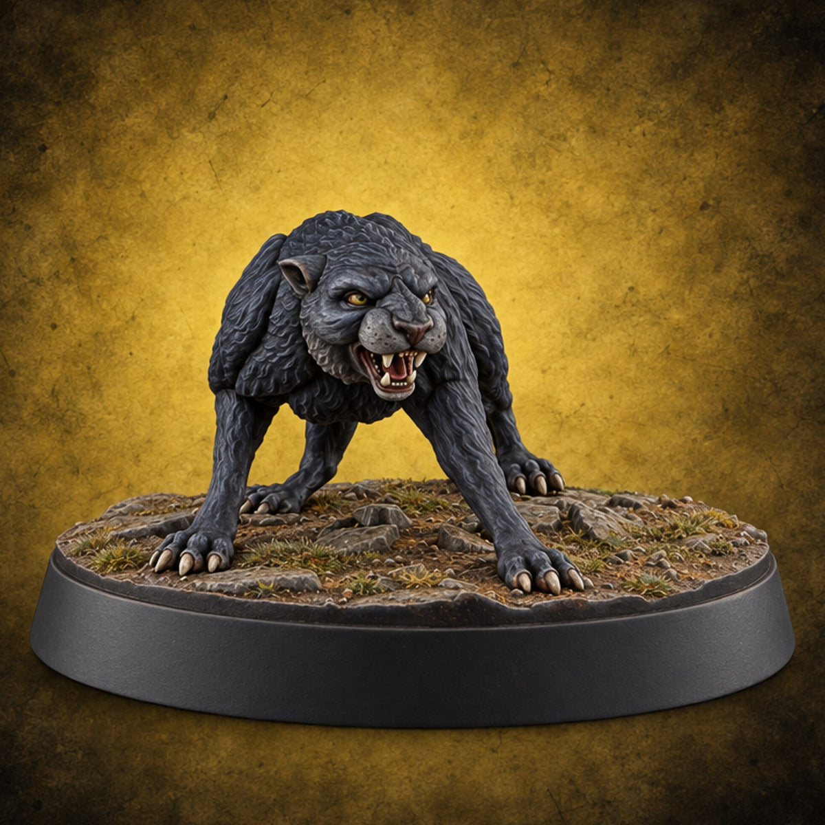 Stand, Stalk, Sprint Panther Beast B — painted concept preview (miniature supplied unpainted)