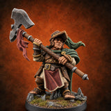Small Feet, Big Callings Halfling Adventurer B — painted concept preview (miniature supplied unpainted)
