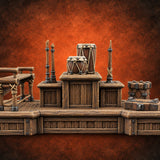 Strings Hung Wooden Music Store Furniture C — painted concept preview (terrain supplied unpainted)