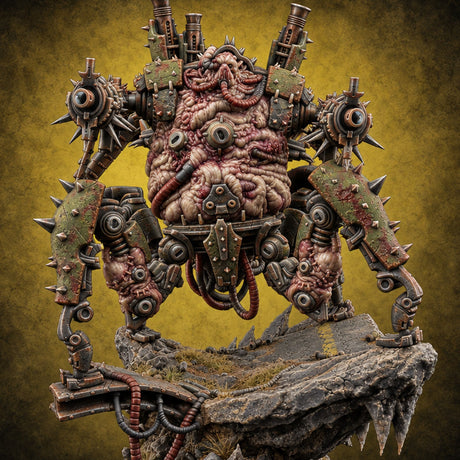Lawn and Disorder Flesh Golem Mower Construct A — painted concept preview (miniature supplied unpainted)