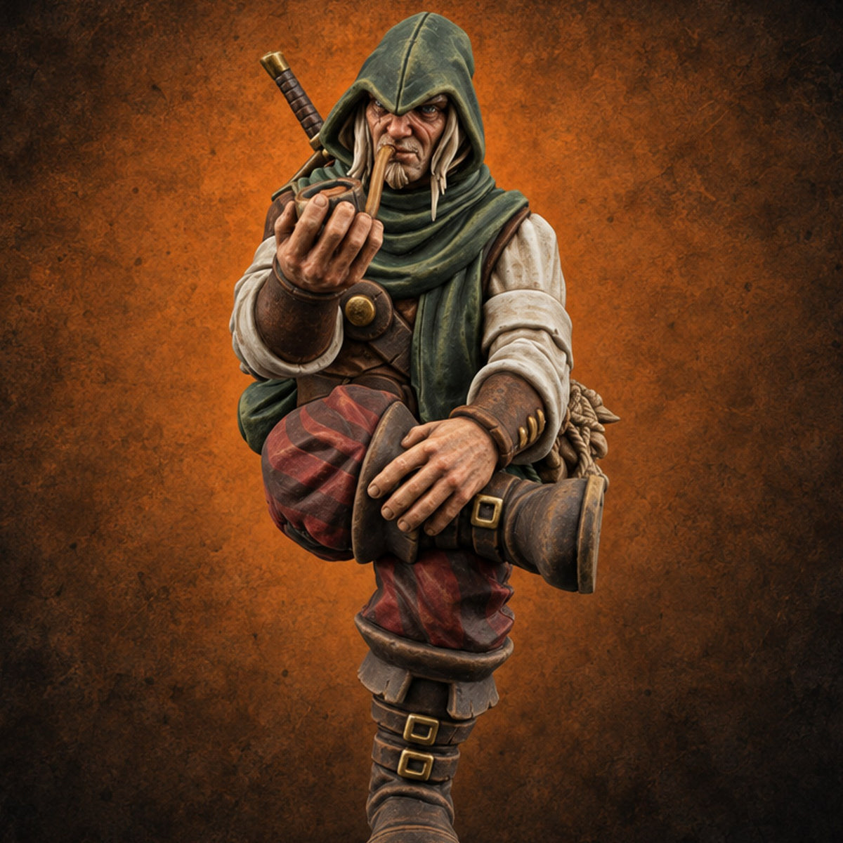 Nobody Leaves Sober Inn Patron F — painted concept preview (miniature supplied unpainted)