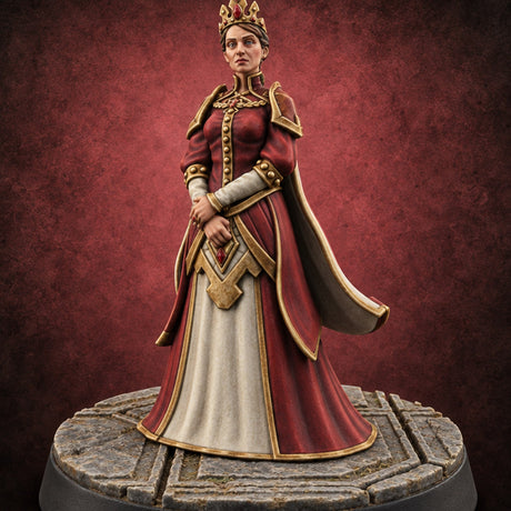 Crowns Differ, Court Agrees Human Queen A — painted concept preview (miniature supplied unpainted)