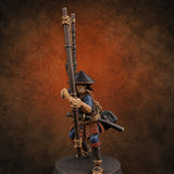 Thwanging Human Ashigaru Archer D — painted concept preview (miniature supplied unpainted)