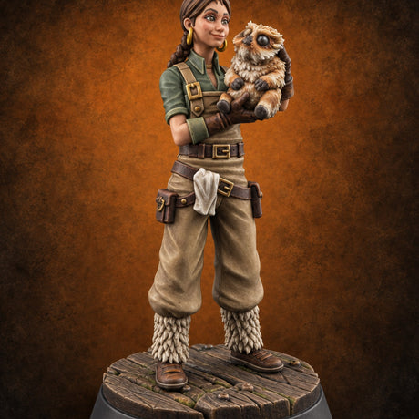 Fluffball Checkup Day Human Veterinarian — painted concept preview (miniature supplied unpainted)