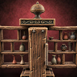 Every Vessel Spoken For Wooden Pottery Display Shelves — painted concept preview (terrain supplied unpainted)