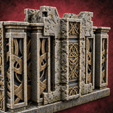 Filigree Fortifications Gothic Ornate Wall or Gate F — painted concept preview (terrain supplied unpainted)