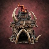Under Crooked Eaves Orc Hut B — painted concept preview (terrain supplied unpainted)