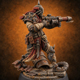 Rust Chapel Rabble Human Cultist E — painted concept preview (miniature supplied unpainted)