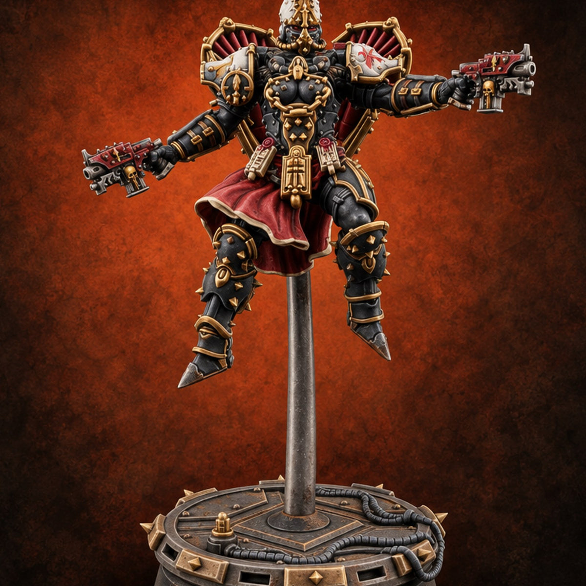 Prayers Descend Armed Human Jump Pack Warrior B — painted concept preview (miniature supplied unpainted)