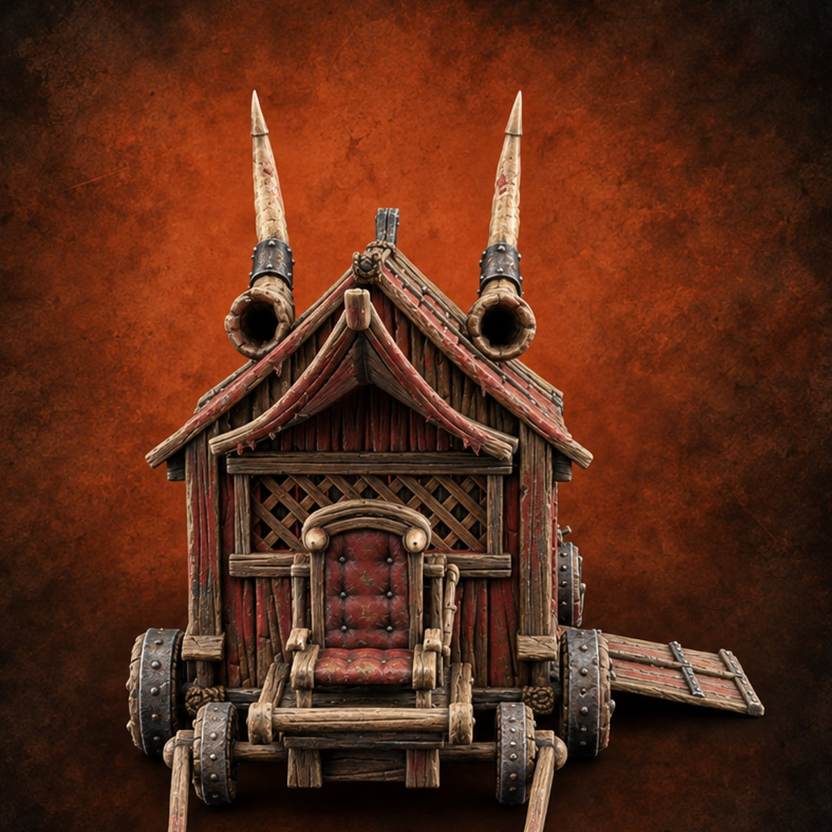 Carcass Hangs, Customers Gather Orc Butcher Market Terrain C — painted concept preview (terrain supplied unpainted)