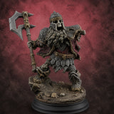 Risen and Roaring Undead Dwarf Warrior C — painted concept preview (miniature supplied unpainted)
