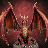 Storm Gathers Beneath Open Wings Adult Dragon — painted concept preview (miniature supplied unpainted)