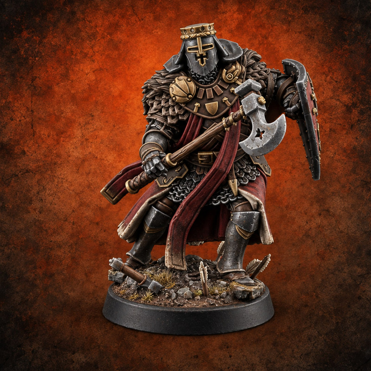 A Guarded Expression Human Masked Sentinel A — painted concept preview (miniature supplied unpainted)