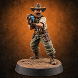 Beards Bristling, Rifles Humming Human Heavy Tesla Rifle Soldier B — painted concept preview (miniature supplied unpainted)
