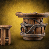 Vintage Needs Pressing Wooden Winery Furniture D — painted concept preview (terrain supplied unpainted)
