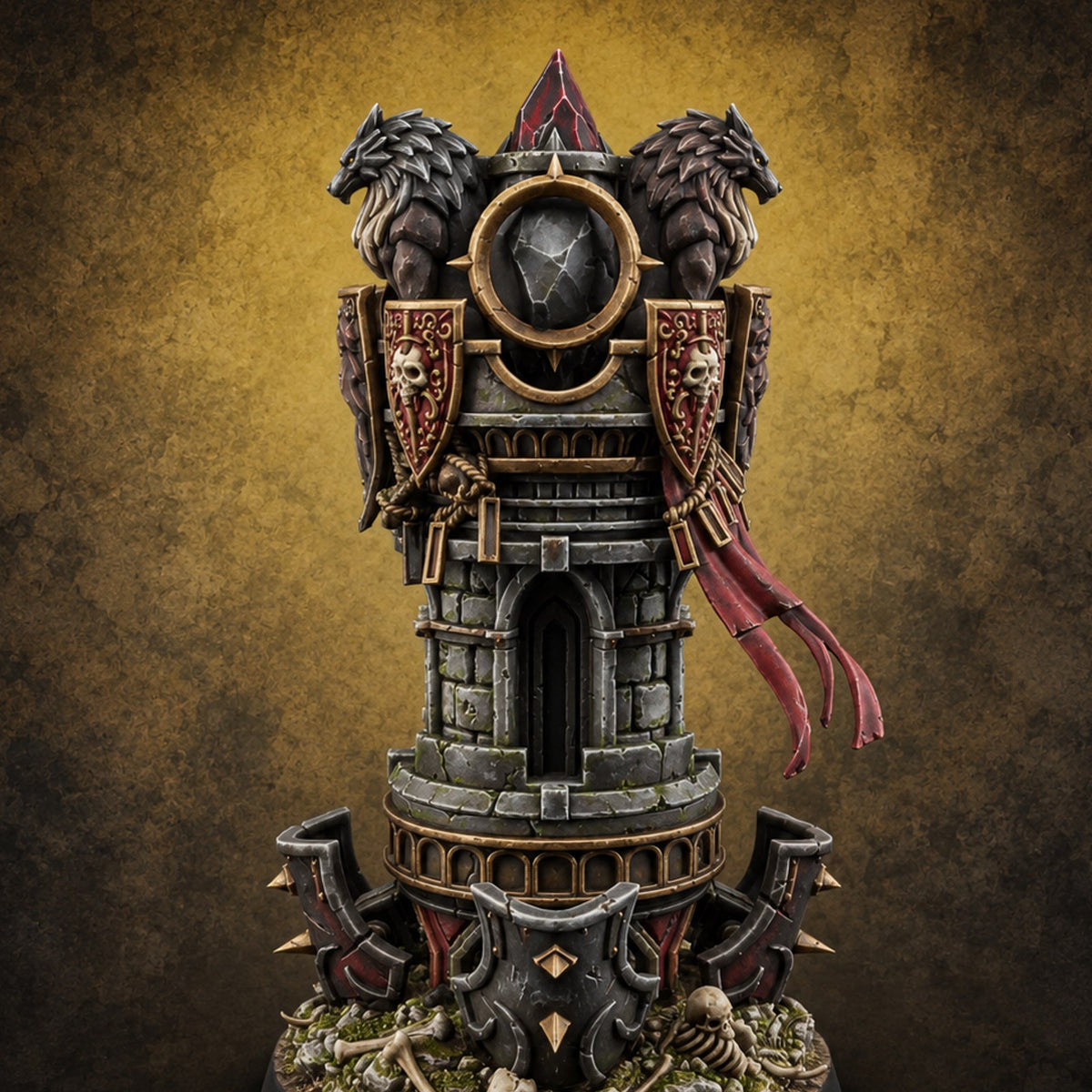 A Howl Lot of Trouble Animated Ward Tower A — painted concept preview (miniature supplied unpainted)