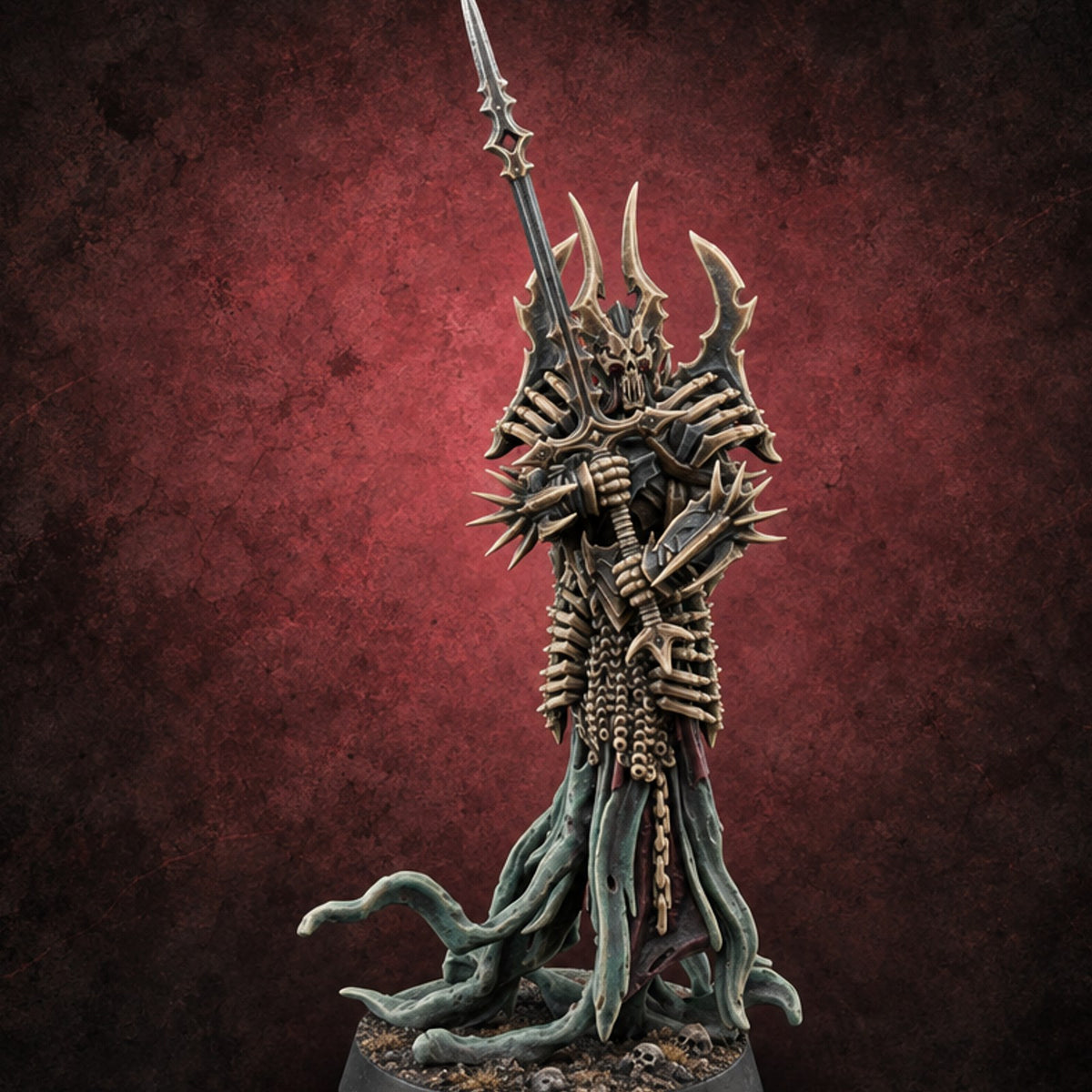 Madness With Good Posture Wraith Sword Warrior B — painted concept preview (miniature supplied unpainted)