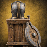 Breastplate Awaiting a Buyer Wooden Crate Armour Display — painted concept preview (terrain supplied unpainted)