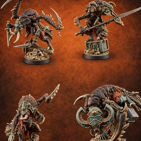 Scuttling to Arms Scarab Spawn Warriors — painted concept preview (miniature supplied unpainted)
