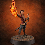 The Spell Outgrew His Hand Human Fire Sorcerer — painted concept preview (miniature supplied unpainted)