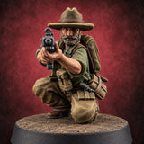 Brims Low, Bullpups Up Human Rifleman in Slouch Hat F — painted concept preview (miniature supplied unpainted)