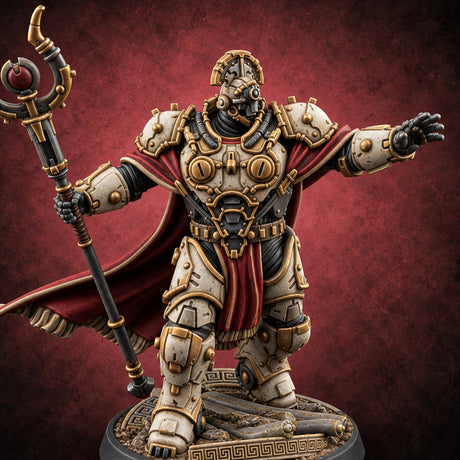 Hollow Faces, Full Quorum Human Battle Mage A — painted concept preview (miniature supplied unpainted)