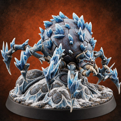 Frostbitten Weaver Giant Spider B — painted concept preview (miniature supplied unpainted)
