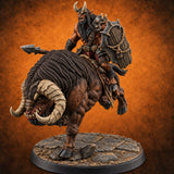 Thundering Into Battle Beastman Gorthek Rider A — painted concept preview (miniature supplied unpainted)
