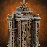 Filigree Fortifications Gothic Ornate Wall or Gate D — painted concept preview (terrain supplied unpainted)